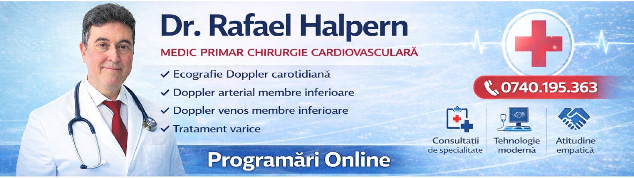 Dr. Rafael Halpern, Medic Primar Chirurgie Cardiovasculară – Programare online ecografie Doppler, tratament varice